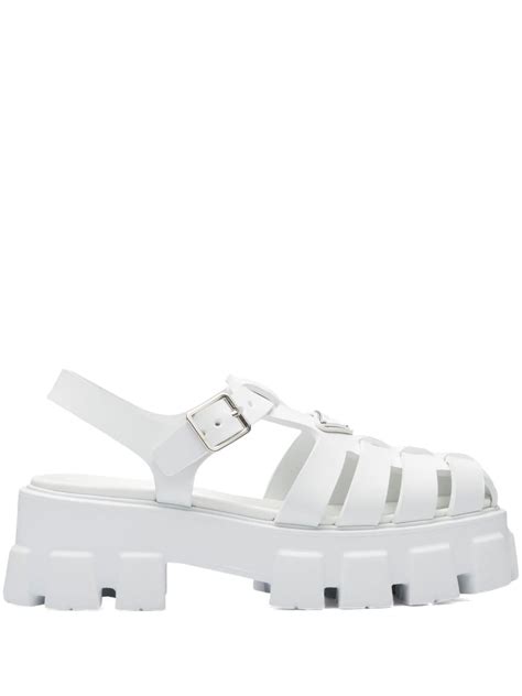 white prada sandals women's